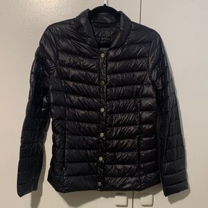 Via Spiga Black Quilted Puffer Jacket